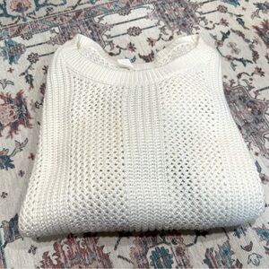 GAP Women's Ivory Knit Sweater 100% Cotton